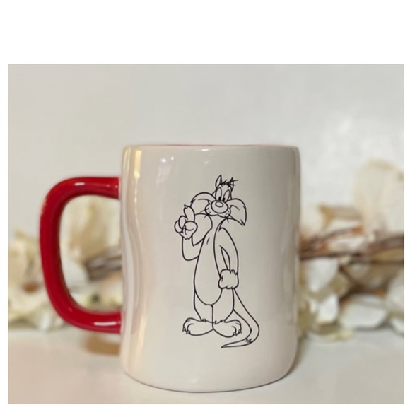 NEW Rae Dunn Sufferin’ Succotash! Coffee Mug Sylvester Looney Tunes Double Sided - Picture 2 of 3
